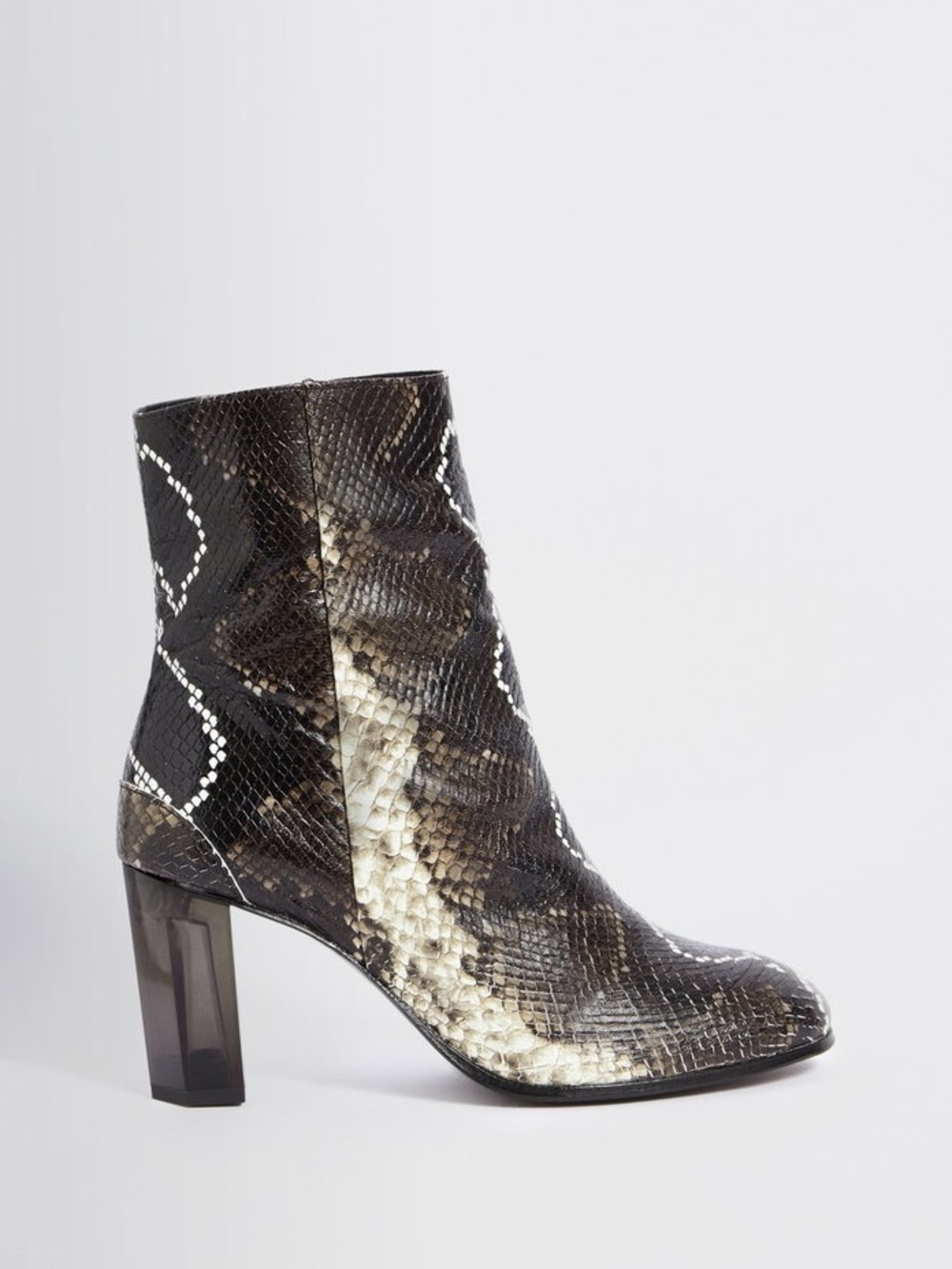 AllSaints Roka Snake Print Leather Ankle Boots EU 37
